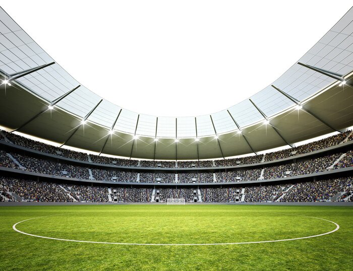 Fotobehang Het veld in het voetbalstadion