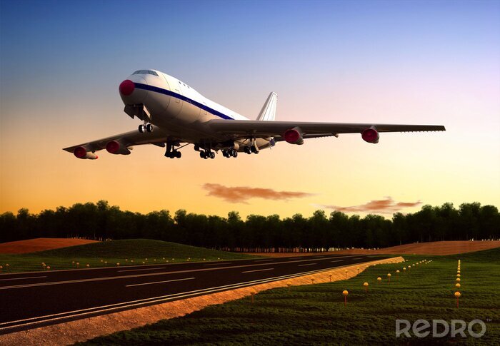 Fotobehang Het vliegtuig