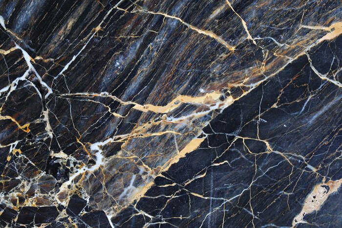 Fotobehang Hevig gebarsten donker marmer