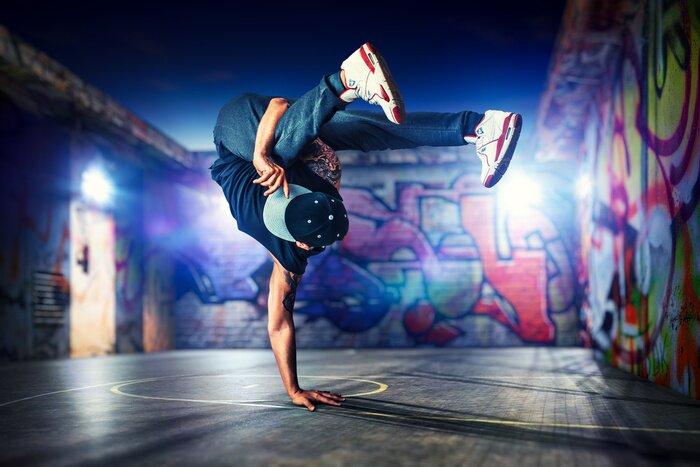 Fotobehang Hip-hop en danseres