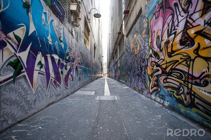 Fotobehang Hip-hop graffiti op muren
