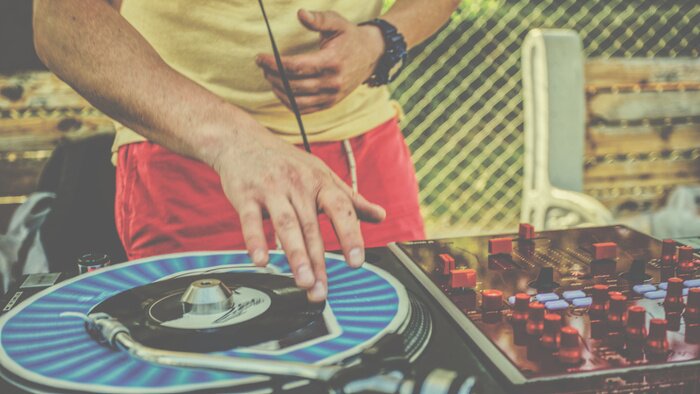 Fotobehang Hip-hop op vinyls