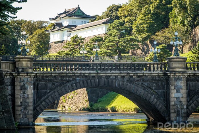 Fotobehang Historische brug in Tokio