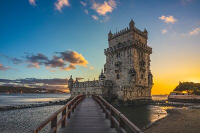Fotobehang Historische monumenten van Lissabon
