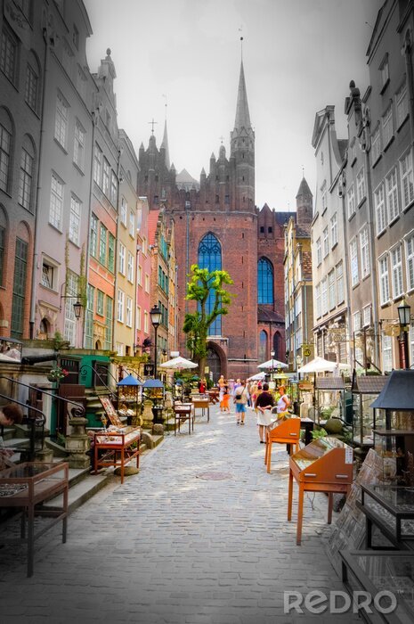 Fotobehang historische stad Gdansk