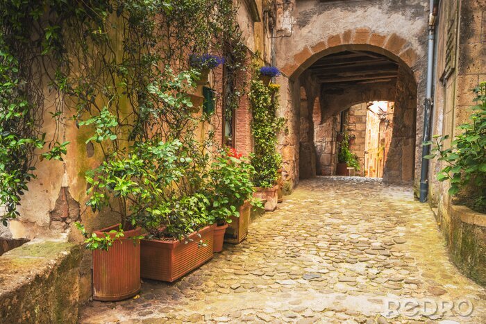 Fotobehang Hoeken van de Toscaanse middeleeuwse steden in Italië
