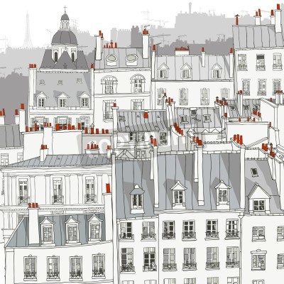 Fotobehang Hoge huizen