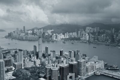 Hongkong en de skyline van de stad