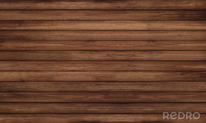 Fotobehang Horizontale bruine planken