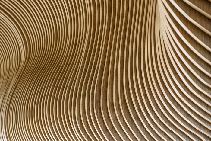 Fotobehang Houten verdelers in 3D