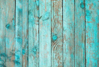 Fotobehang Houten verticale planken turquoise