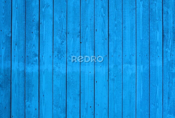 Fotobehang Houtstructuur in blauw