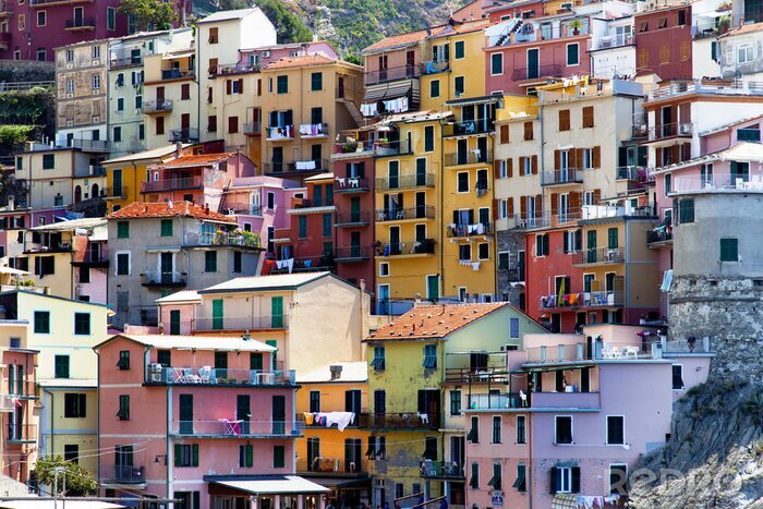 Fotobehang Huizen van Manarola (Cinque Terre, Italië)