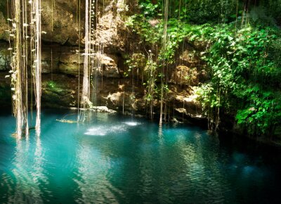Fotobehang Ik-Kil Cenote, Chichen Itza, Mexico