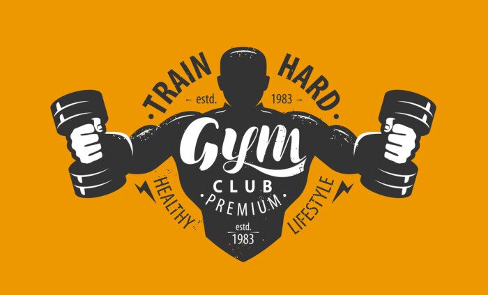 Fotobehang Inspirerende motivatie voor fitnessclub