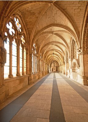 Fotobehang Interieur van de beroemde kathedraal van Burgos, Spanje