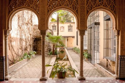 Fotobehang Interiores de la Alhambra