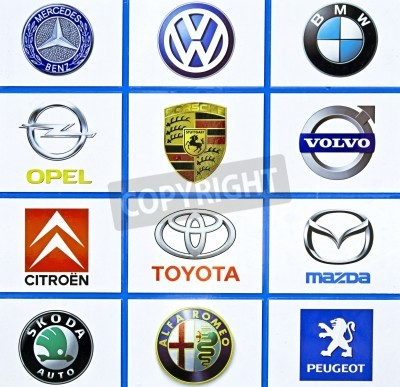 Fotobehang internationale autofabrikanten