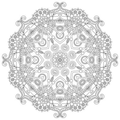 Fotobehang Islamitisch ornament cirkelvormig patroon