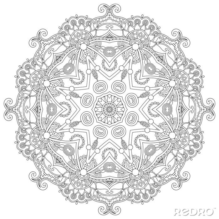 Fotobehang Islamitisch ornament cirkelvormig patroon