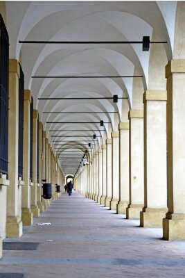 Fotobehang Italië Bologna typische portiek.