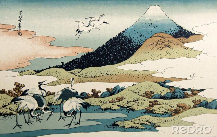 Fotobehang Japan art