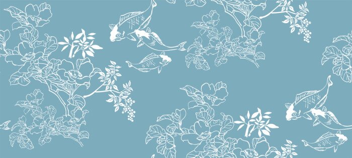 Fotobehang Japanse koivissen