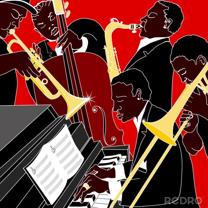 Fotobehang Jazz band