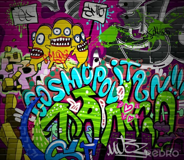 Fotobehang Jeugd hip-hop graffiti