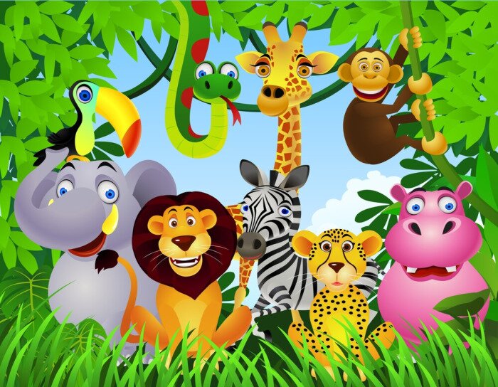 Fotobehang Jungle dieren