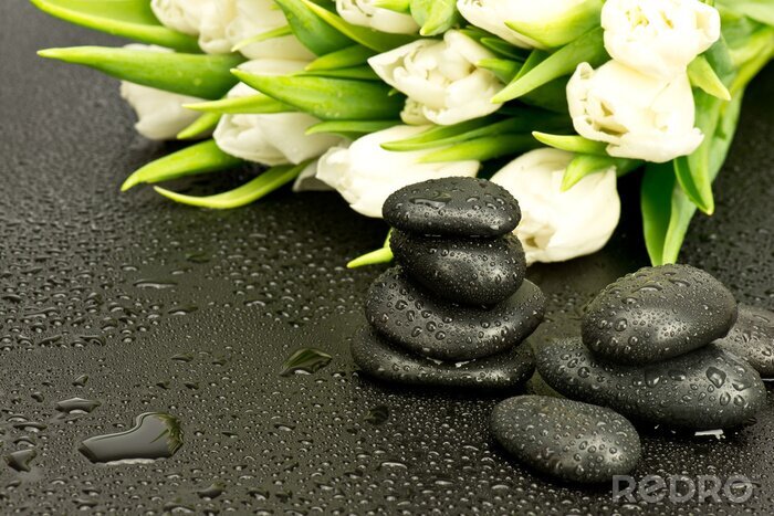 Fotobehang Kamienie spa