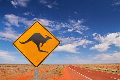 Fotobehang Kangaroo-teken in Australië