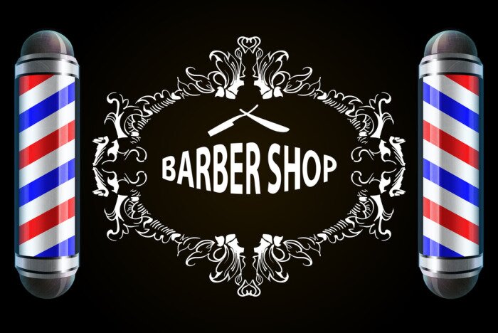 Fotobehang Kapperszaak bord