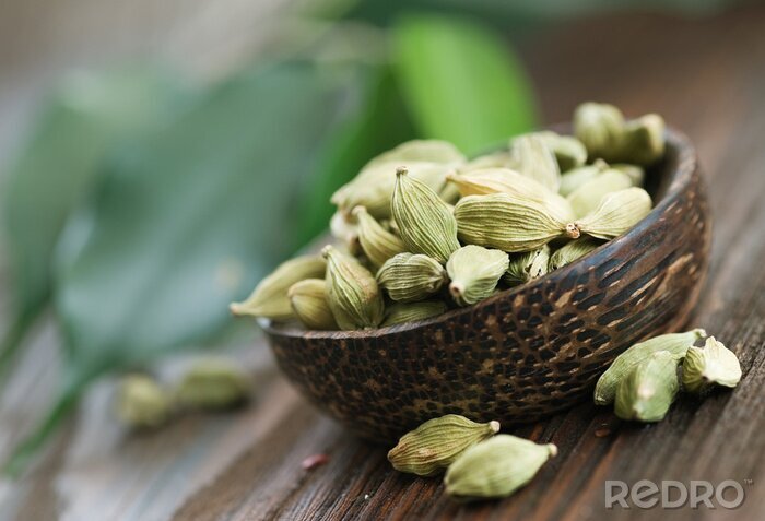 Fotobehang Kardemom in een kom