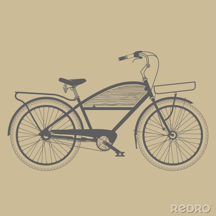 Fotobehang Klassieke vintage fiets