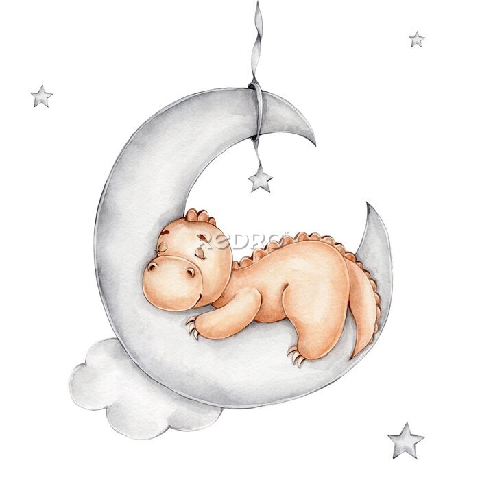 Fotobehang Kleine slapende dinosaurus