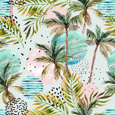 Kleurrijk palmboom patroon