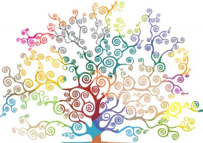 Kleurrijke abstracte boom
