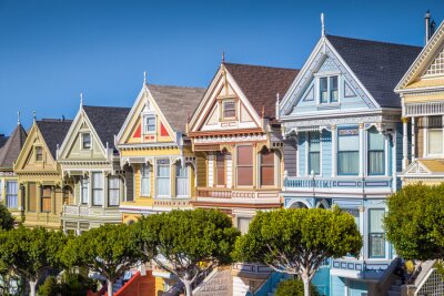 Fotobehang Kleurrijke buitenwijken van San Francisco