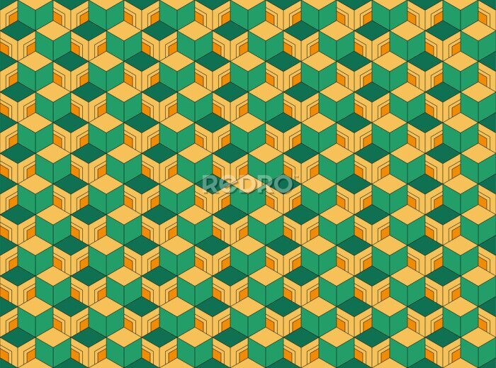 Fotobehang Kleurrijke Demon Slayer textuur