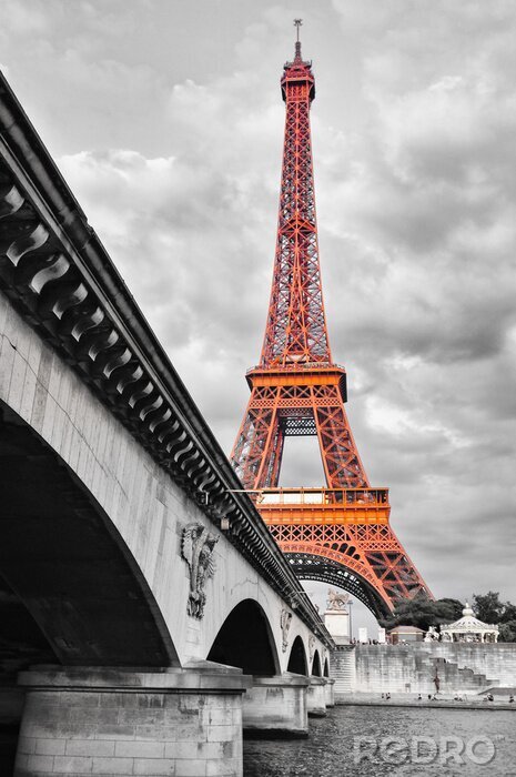 Fotobehang Kleurrijke Eiffeltoren