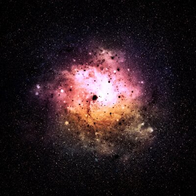 Fotobehang Kleurrijke galaxy met sterren op de achtergrond