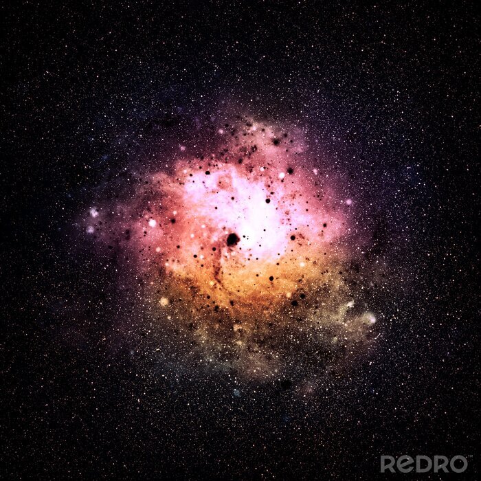 Fotobehang Kleurrijke galaxy met sterren op de achtergrond