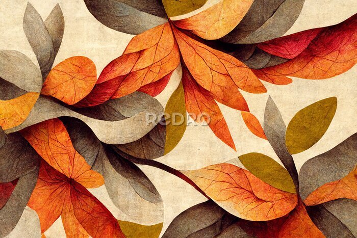 Fotobehang Kleurrijke herfstbladeren