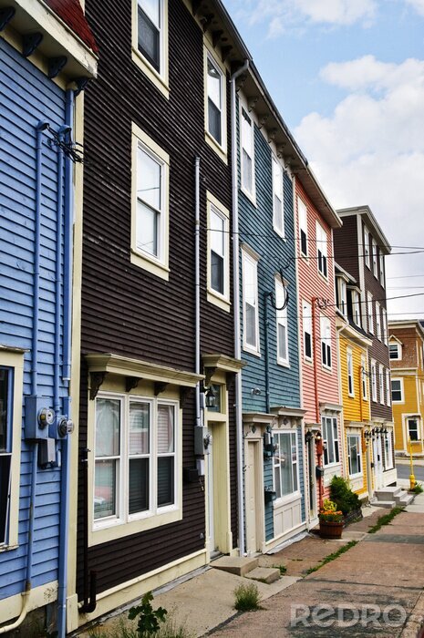 Fotobehang Kleurrijke huizen in St. John's