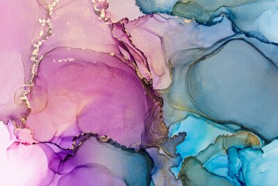 Fotobehang Kleurrijke inktvlekken