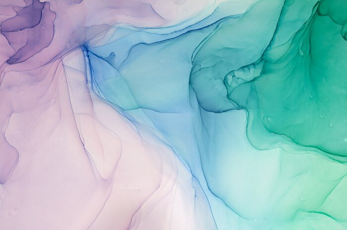 Fotobehang Kleurrijke inktvlekken