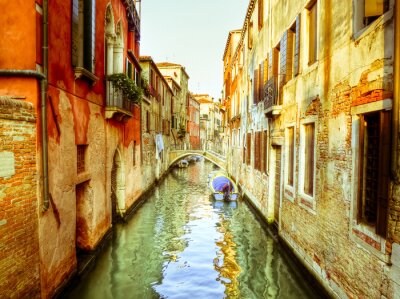 Fotobehang Kleurrijke kanalen in Venetië