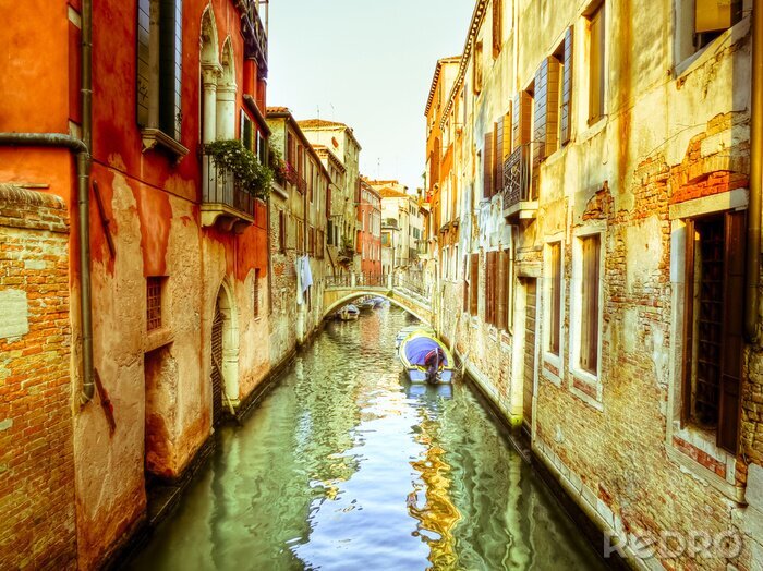 Fotobehang Kleurrijke kanalen in Venetië