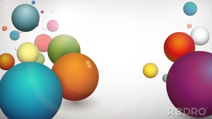 Fotobehang Kleurrijke matte ballen